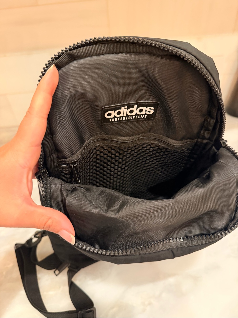 Adidas Black Dual Worn via Crossbody (sling) or Backpack - Compact - Picture 2 of 5